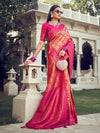 Satrani Ethnic Motifs Woven Design Zari Banarasi Saree