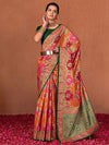 Satrani Ethnic Motifs Printed Zari Pure Silk Banarasi Saree