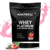 Nakpro Platinum Whey Protein Isolate Strawberry Flavour - 1000 gms