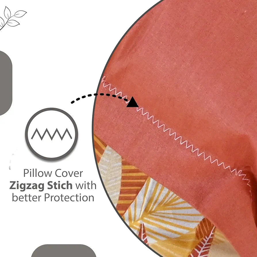 Divine Casa 144 TC Pure Cotton Double Bed Bedsheet with 2 Pillow Covers | Smooth & Comfortable for Daily Use | All-Weather Coziness & Bedroom Style | Size 222 x 254 CM | Regal Paisley | Peach Yellow