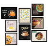 Kotart Paper You Me & Samosa Photo Frames For Kitchen And Restaurant Set Of 8 - Design011