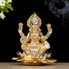 Indicast Resin Goddess Sitting on Lotus Laxmi Idol Murti Statue for Home and Office Decor