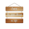Artvibes Enjoy Little Things Quotes Wooden Wall Hanger for Home Decor | Artworks Decorative Items Hangings Ornaments