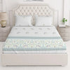 Layers Duracount Bedsheet Set for All Seasons Lightweight 225 CVC King Size White-1
