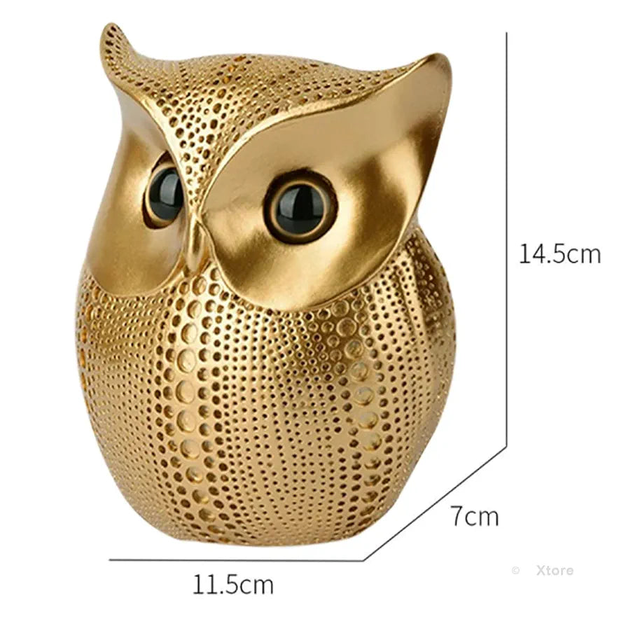Xtore® Modern Classy Lucky Owl Resin Art Figure Showpiece , 1 Piece