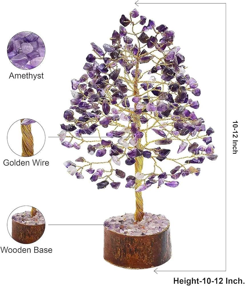 ZAICUS Amethyst Crystal Tree | Gemstone | Purple Office Supplies | Healing | Money | Amethyst |Bedroom Décor