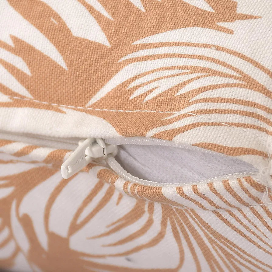 SASHAA WORLD Stunning Palm Tree Printed Cotton Cushion Cover | Soft & Durable, Elegant Plain Weave Design | Ideal for Living Room, Bedroom & Home Décor | 45X45 Cm Pack of 1