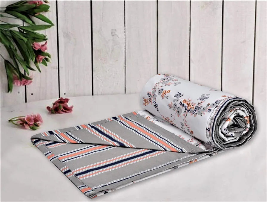 Trance Home Linen® Pure Malmal Cotton Multipurpose Baby Dohar | 3-Layered Baby Swaddle | Soft -Lightweight Baby Blanket | Crib Blanket 