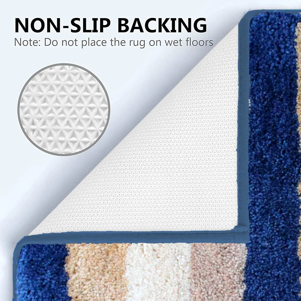 Luxe Home Jericho Doormat 2500 GSM Super Soft Microfiber, Anti-Skid Bathroom Mat & Kitchen Mats for Floor, Water-Absorbent, Quick Dry, Washable Door Mats for Home - Sky, 40x60 cm, Pack of 2