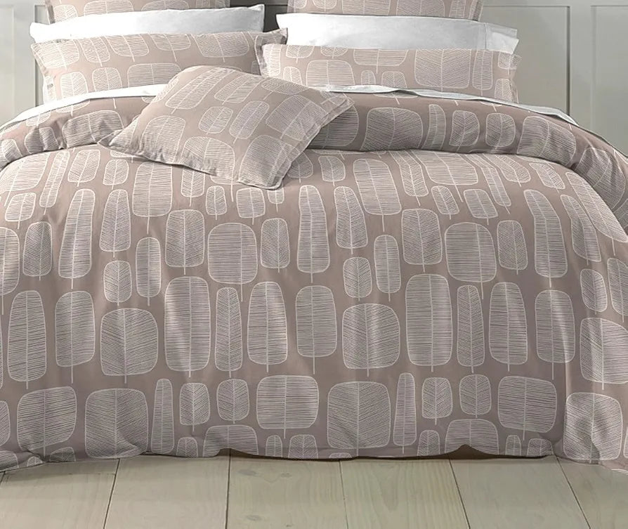 THE HOME STYLE Cotton Elastic Fitted All Around Printed King Size Double Bed Bedsheet wih 2 Pillow Cover 