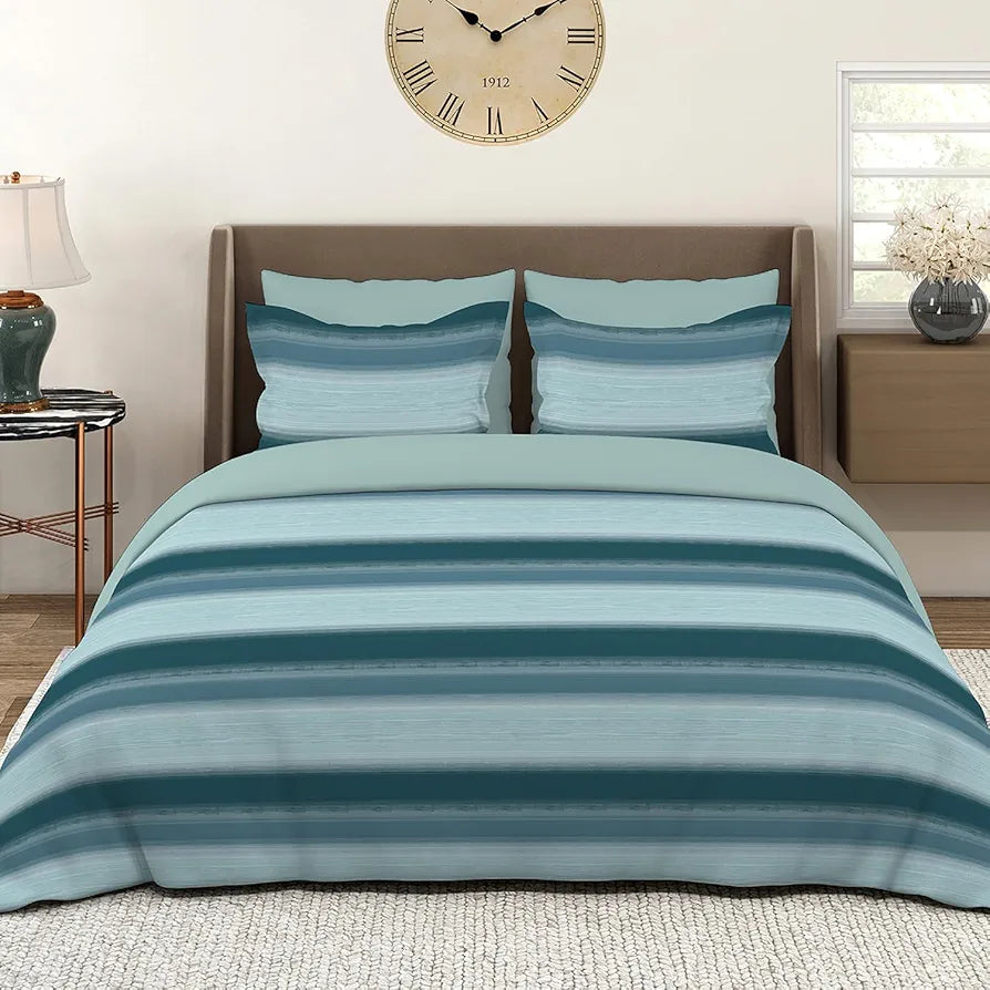 Layers Duracount Bedsheet Set for All Seasons - Lightweight, Moisture Absorbent, Machine Washable & Easy to Care - Gift for Housewarming & More - 225 CVC - King Size 