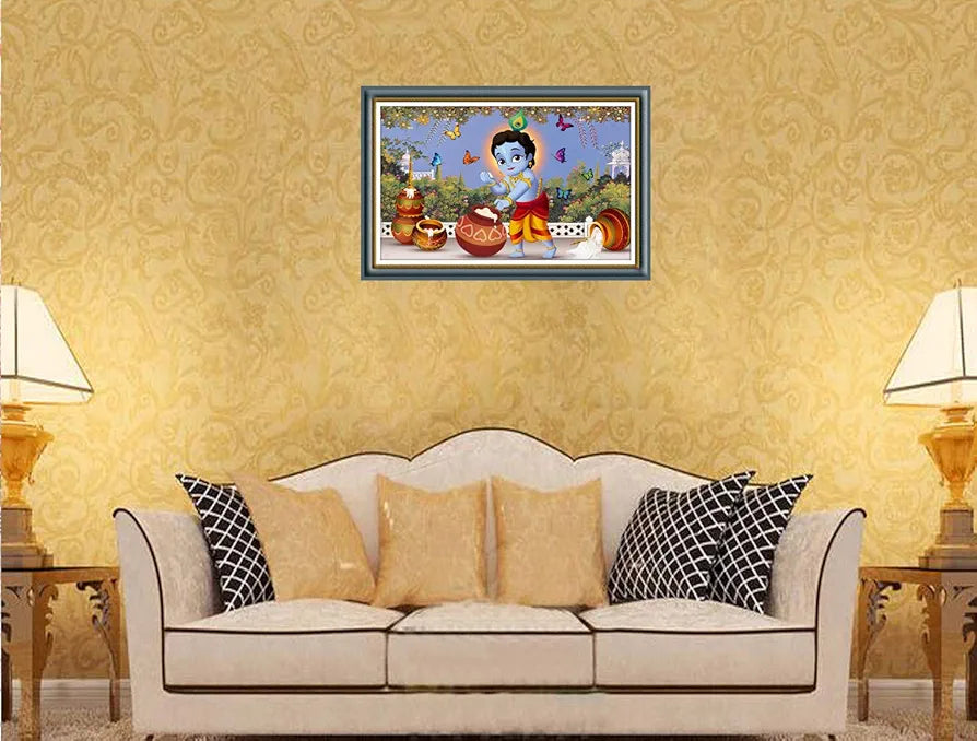 Rangoli MDF Wall Stick Decorative Panel 12x18 Wall Art for Home, Living Room, Bedroom, Office & Decoration. P-1, Design-5