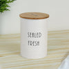 Femora Kitchen Storage Jars Tin Jar With Wooden Lid Air Tight Jar | 900 Ml | Set of 2