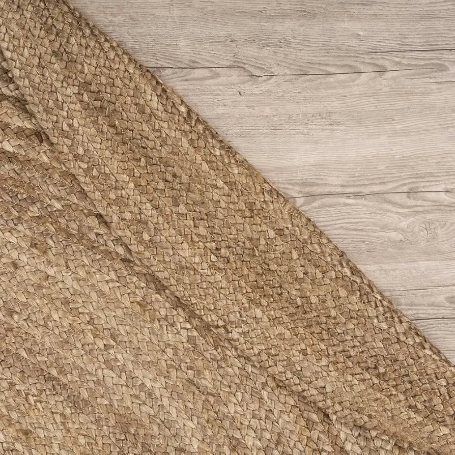 THE HOME TALK Natural Handcrafted Braided Round Jute Rug- 80CM|Traditional Carpet for Living Room,Kitchen,Entryway,Bedroom,Dining Room|Rustic Bohemian Decor| Anti-Skid Carpets for Centre Table