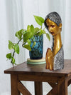 Zart Polyresin Welcome Lady Showpiece for Home and Office Decor