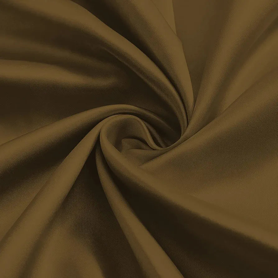 Divine Casa Semi Blackout Door Curtain 7 Feet | Meerkat Brown | Solid Micro Satin Room Darkening Panel with Metal Grommets | 1 Piece