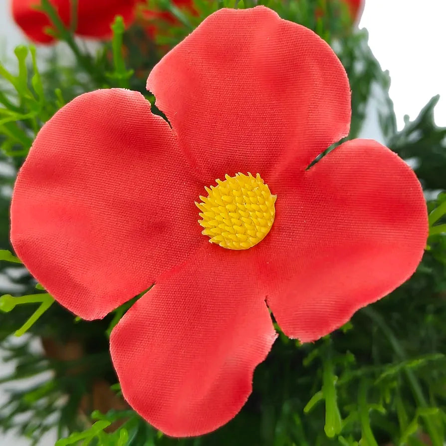 fancymart Artificial Flower in Grass with Pot, Perfect for Home & Office Decor, Artificial Flora -8419