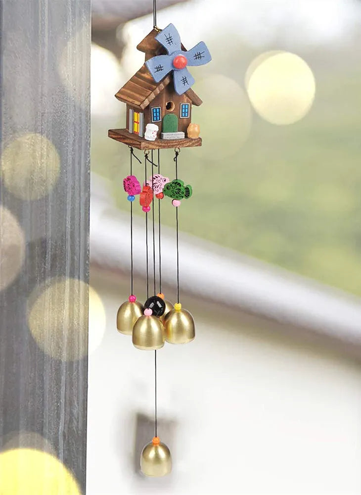 TIMESETL Wood Coper Wind Chime for Home Bedroom Balcony garden Etc.. for 