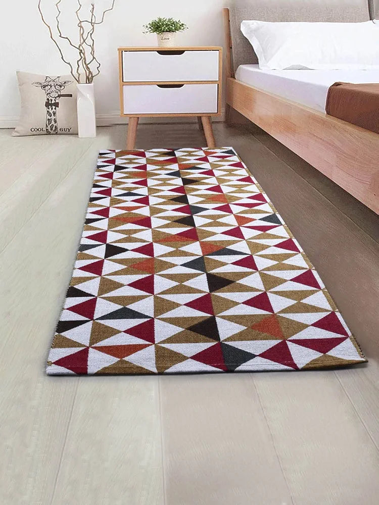 SARAL Home Colored Firki Soft Cotton Durable & Washable Multipurpose Runner for Home/Kitchen/Living Area/Lobby/Office with Anti Skid Backing 