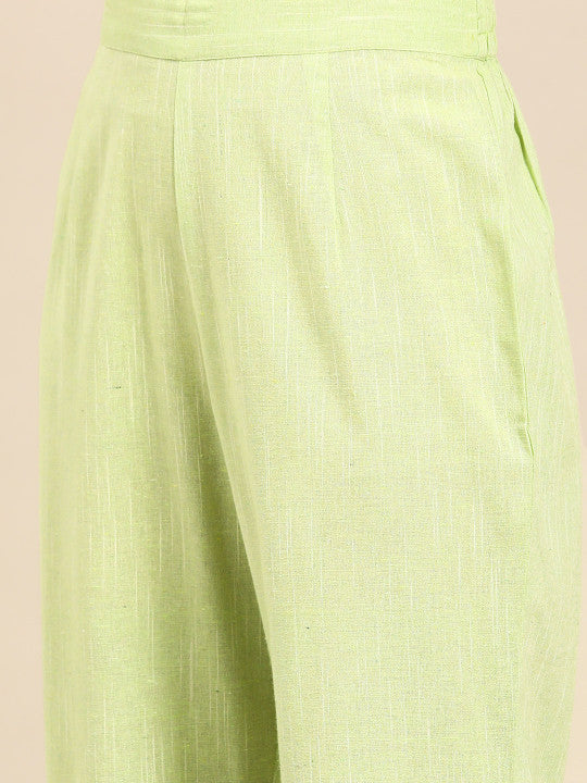 Women Panelled Pure Cotton Kurta with Trousers