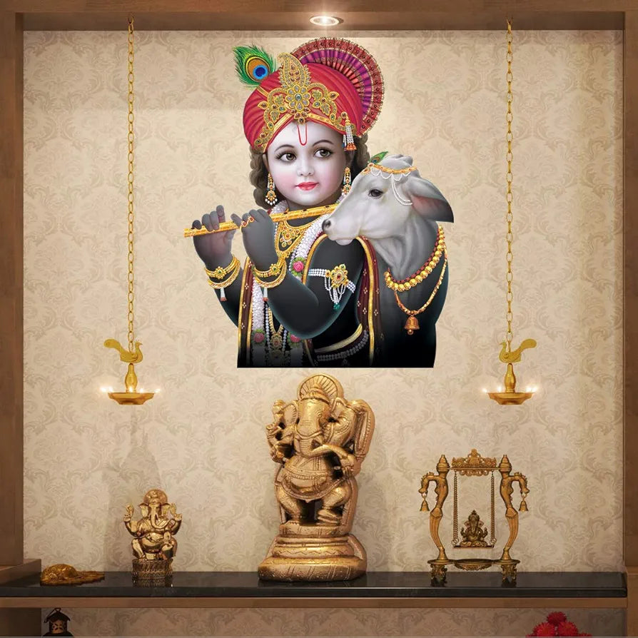 Rangoli White Glossy Vinyl Wall Sticker Premium Self-Adhesive Waterproof Decorative Wall Decal for Bedroom, Living Room, Office & Home Decoration Easy to Apply. Parent-7, Design-24