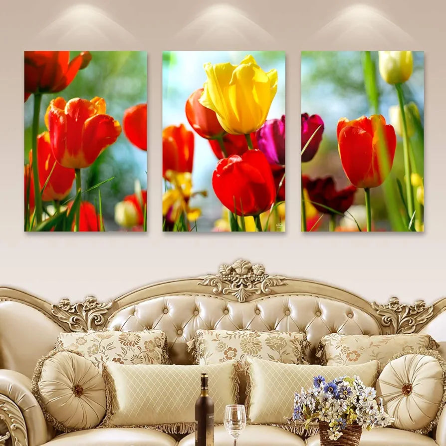 Rangoli Sparkle Lamination Reprint Paintings Pasted on 5MM MDF Wood with Digital Print  for You Room