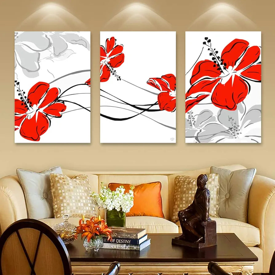 Rangoli MDF 3 Pcs Wall Poster 12x18 Inch Decorative Wall Art for Home, Office, Living Room. P-4, Design-2