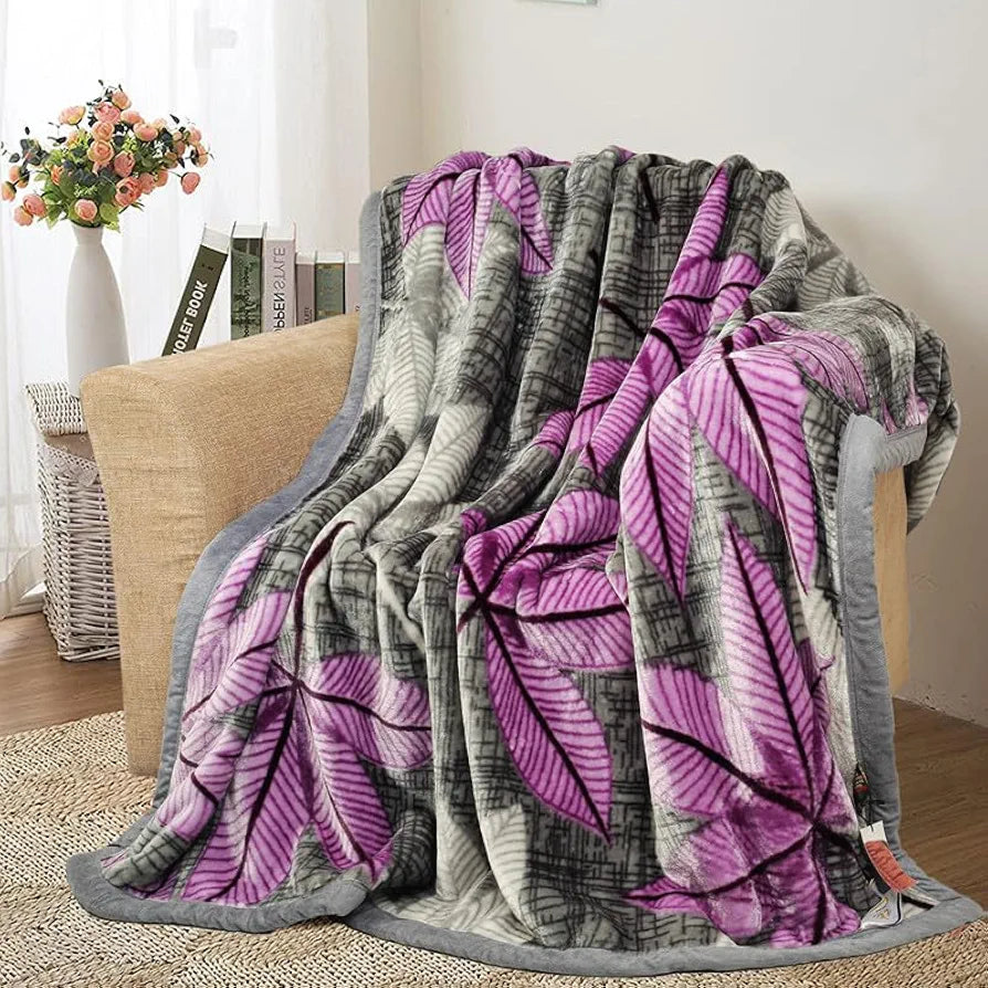 Super Soft Cloudy Printed Single Bed Blanket for Heavy Winter, Single Ply Mink Blanket King Size with 152 x 220 Cm -2.5 Kg | TC - 400