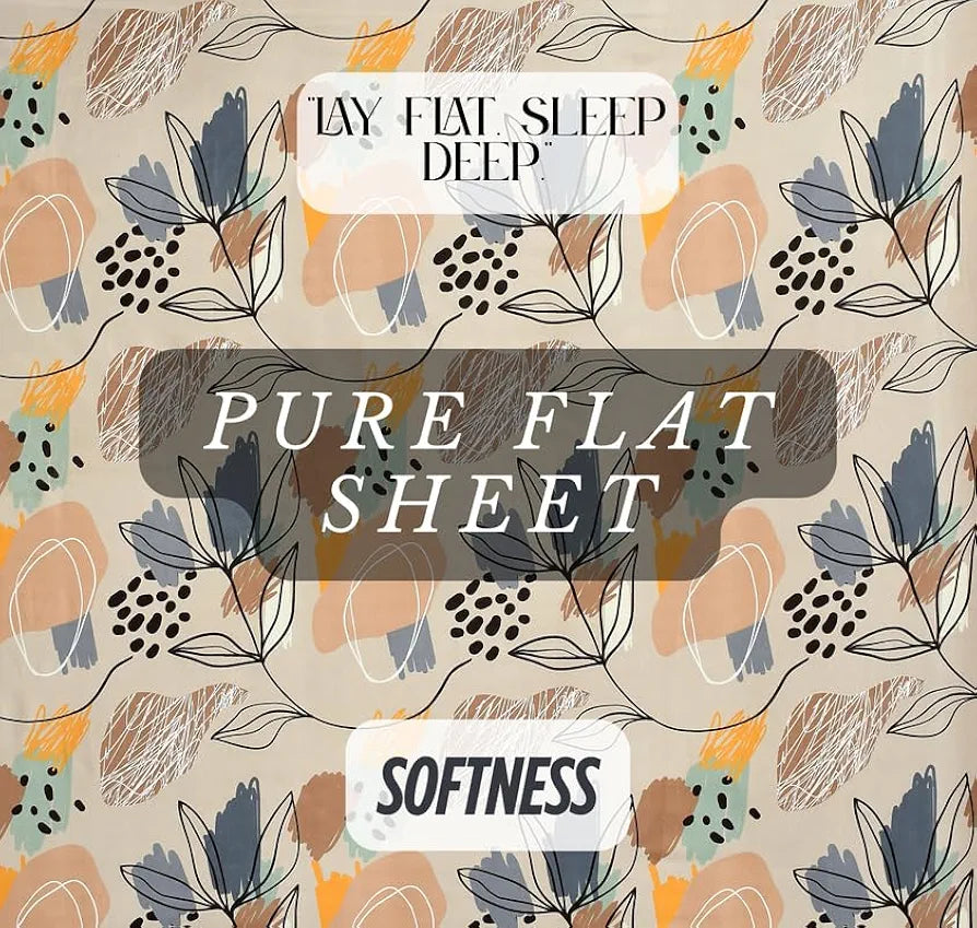 Floral Printed Cotton Feel Double Bedsheet with 2 Pillow Covers |200 Tc Soft, Breathable & Wrinkle-Free| Premium Printed Bedsheet for Home Bedroom 