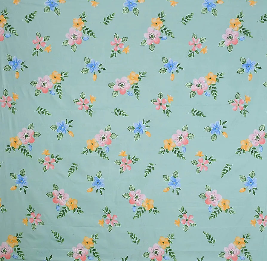 THE HOME STYLE Supersoft Cotton King Size Printed Flat Double Bedsheet wih 2 Pillow Cover II 300 TC, 90