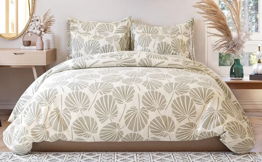 THE HOME STYLE 400 Tc Cotton Feel Glace Cotton Elastic Fitted All Around Printed King Size Double Bed Bedsheet Wih 2 Pillow Cover 