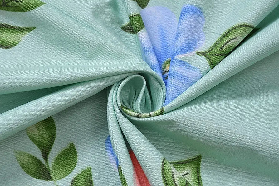 THE HOME STYLE Supersoft Cotton King Size Printed Flat Double Bedsheet wih 2 Pillow Cover II 300 TC, 90