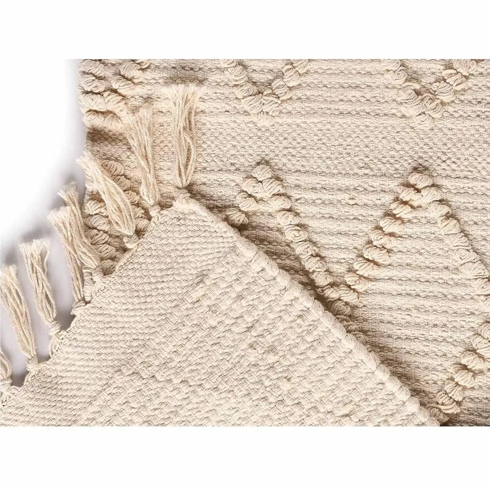 SASHAA WORLD Handwoven Cotton Table Runner, 6 Seater Table Runner/ Dining Table Decoration 