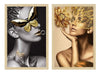 ArtX Paper Women Aesthetic Wall Decor Paintings with Frame AXII-20-GRL Set Of 2