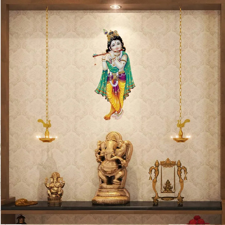 Rangoli White Glossy Vinyl Wall Sticker Premium Self-Adhesive Waterproof Decorative Wall Decal for Bedroom, Living Room, Office & Home Decoration Easy to Apply. Parent-5, Design-22