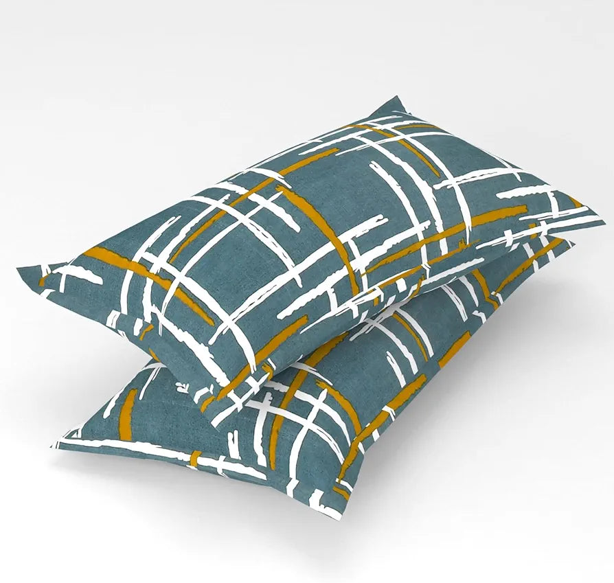 Homefab India 180 TC Microfiber Double BedSheet with 2 Pillow Covers -  - Green