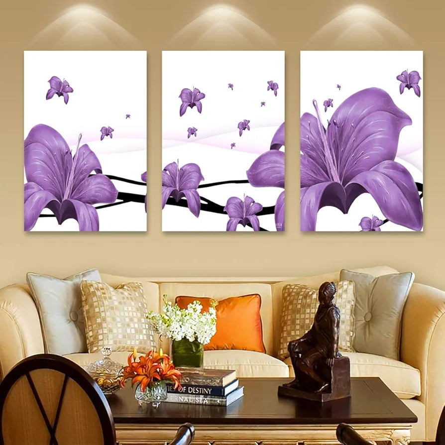 Rangoli MDF 3 Pcs Wall Poster 12x18 Inch Decorative Wall Art for Home, Office, Living Room. P-4, Design-22