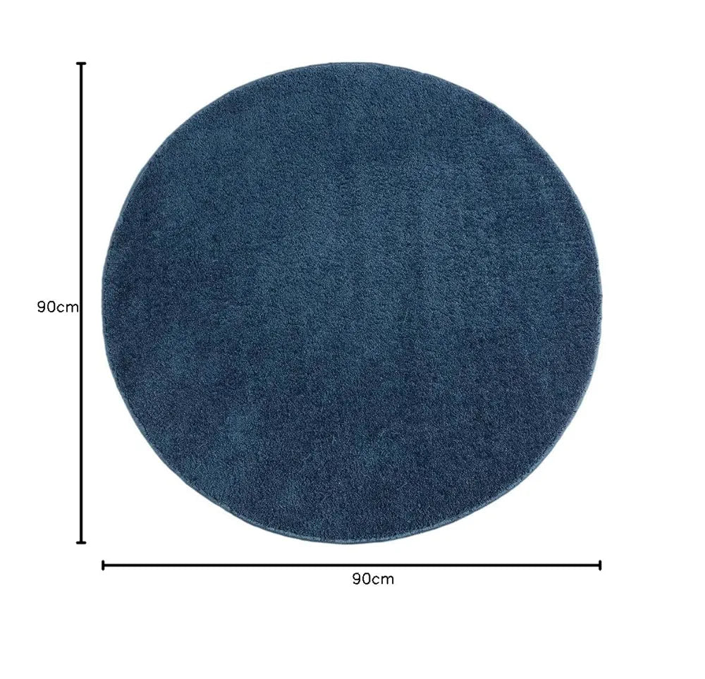 Saral Home Neon Shaggy Yarn Anti-Skid Round Mats 