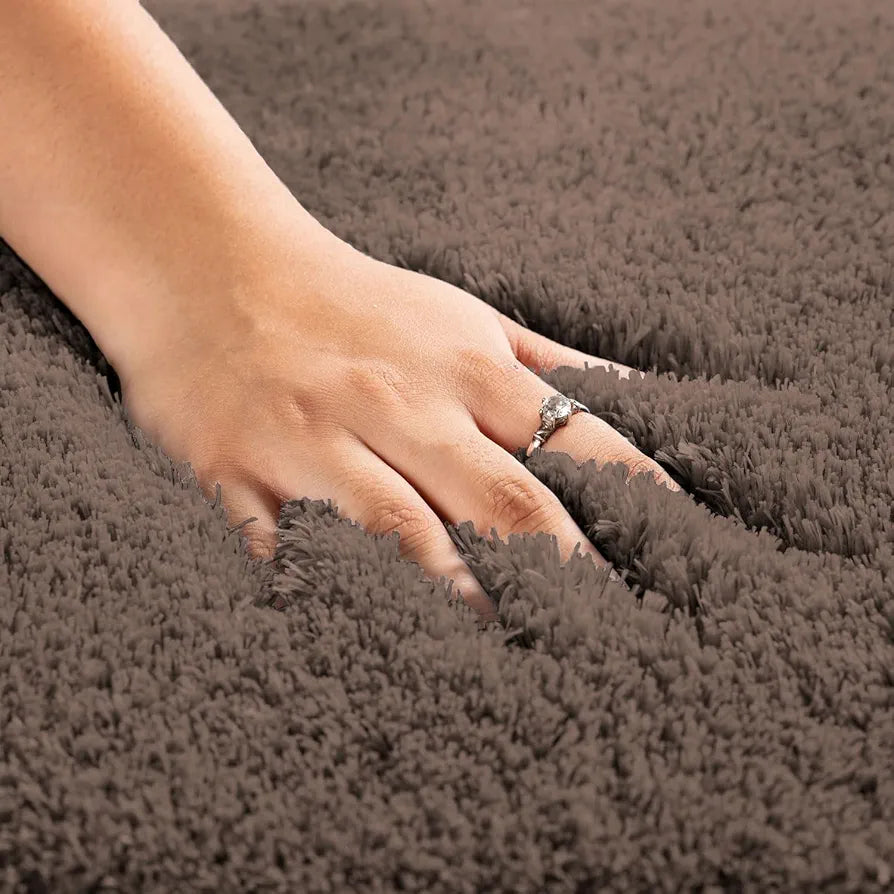 LUXE HOME INTERNATIONAL Bath Mat Super Soft Ultra Absorbent Rectangular Mat Microfibre 3200 GSM Door Mat For HOME/Kitchen/Bathroom/Bedroom/Kid'S Room Floor Mat  Pack Of 2, Brown