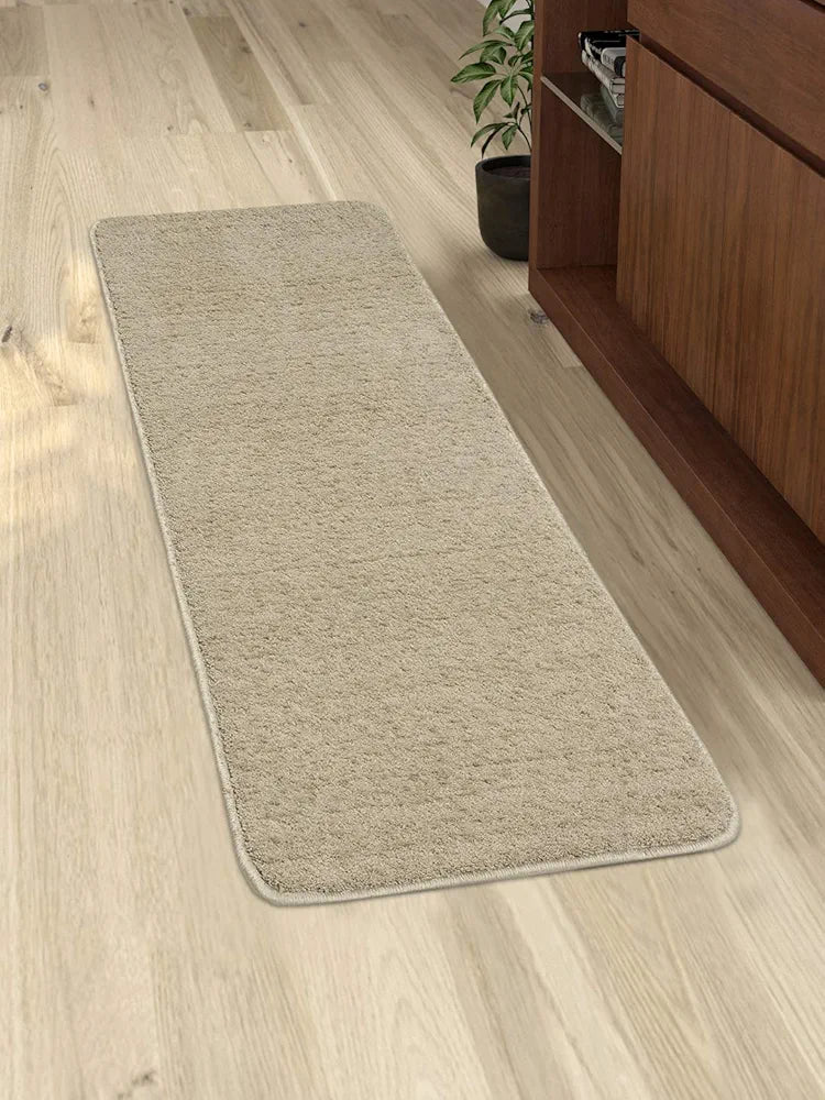 Saral Home Solid Neo Shaggy Yarn Durable & Washable Multipurpose Runner for Home/Kitchen/Living Area/Lobby/Office Entrance with Anti Skid Backing 