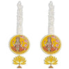 Handmade Artificial Laxmi Ji Decorative Hanging with Lotus & Garland Set of 2