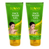 Sunny Herbals Face Wash Gel Enriched With Aloevera Neem & Tulsi - 110 ml (Pack of 2)