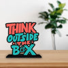 Artvibes Wooden Idols and Figurine Think Outside the Box Quotes Table Decoration for Office Desk | Home Decor Item