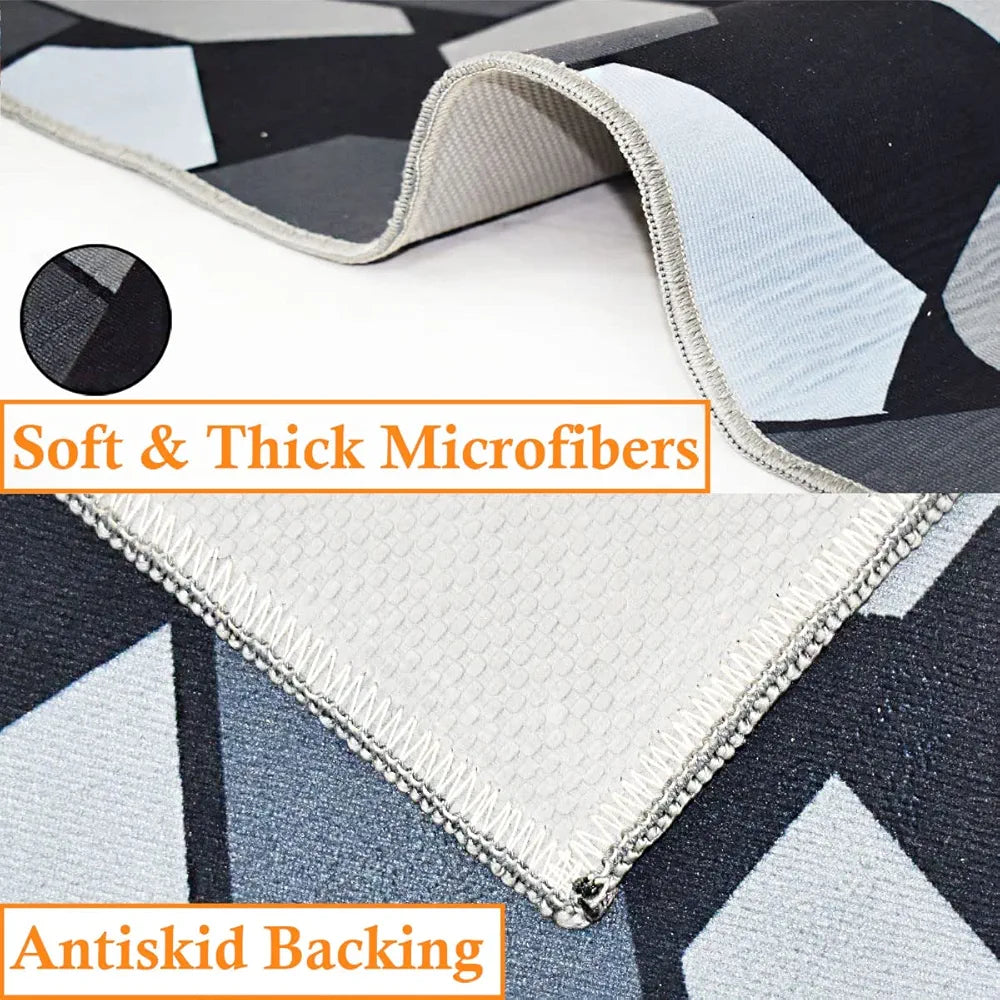 ishro home 3D Printed Bedside Runner Carpet Anti Skid for Home/Kitchen/Kitchen/Living Area/Office Entrance. Nylon