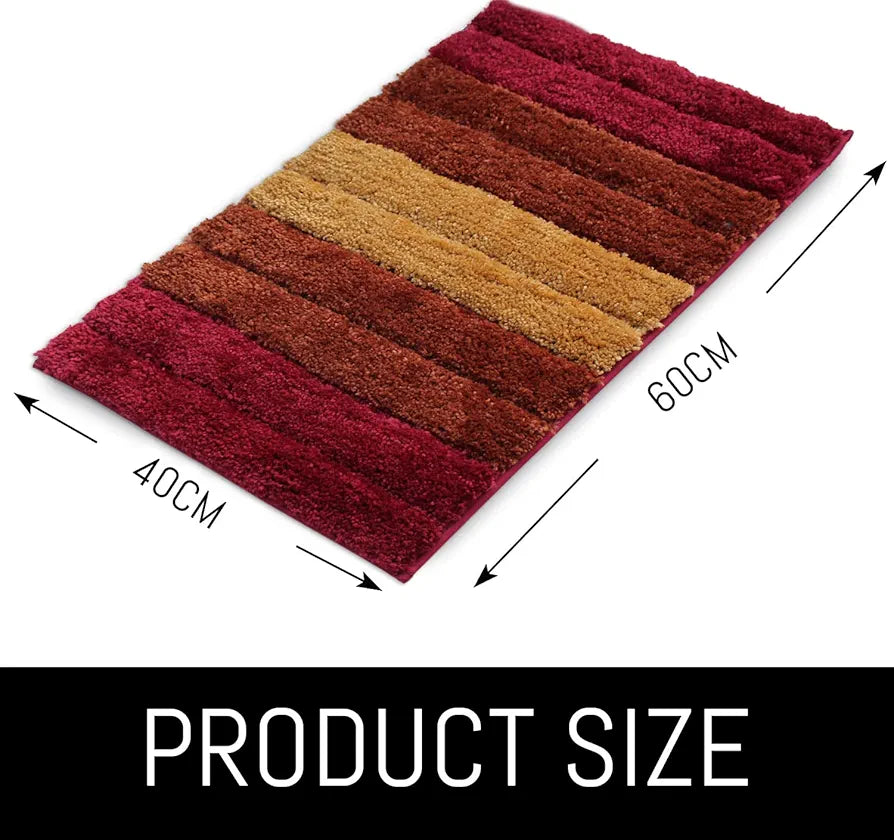 LUXE HOME INTERNATIONAL Microfiber Luxe Home Bath Mat Soft Anti Slip Skid Luxury Mats for Bathroom Door 40X60 Cm  Pc 1, Rectangular