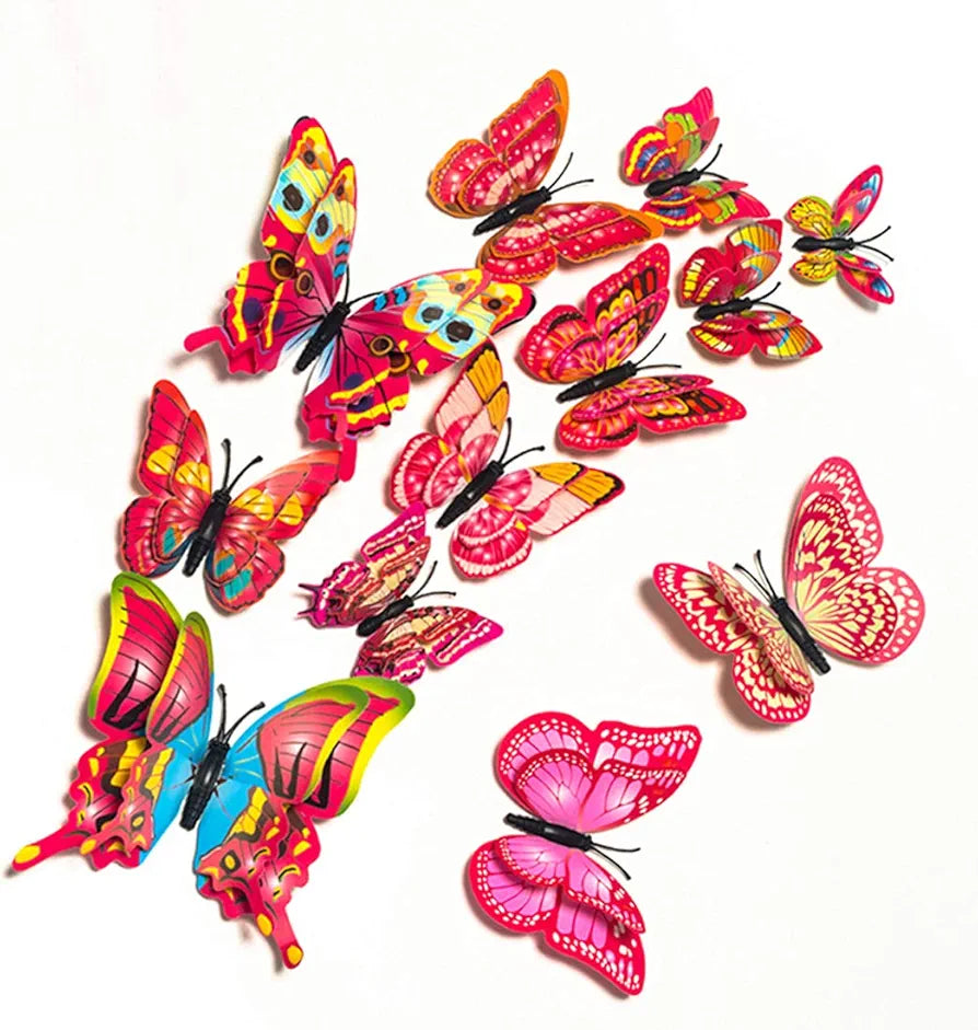 Rangoli Butterfly Wall Stick or Magnet for Home, Office, Kids Room Décor Self Adhesive Removable PVC. Design-20
