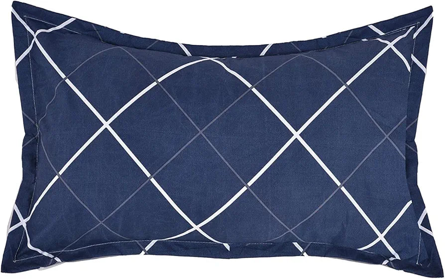 THE HOME STYLE Cotton Feel Glace Cotton Elastic Fitted All Around Printed Full Length Single Bed Bedsheet With 1 Pillow Cover,300 TC