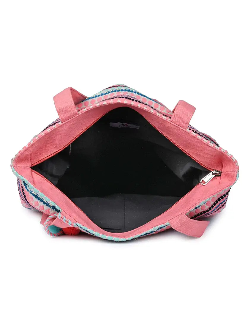 ALII AND ALIIZEY Tote Bag for Women with Zip | College Bag for Girls | Shopping & Grocery Bag |Multi-Purpose Bag