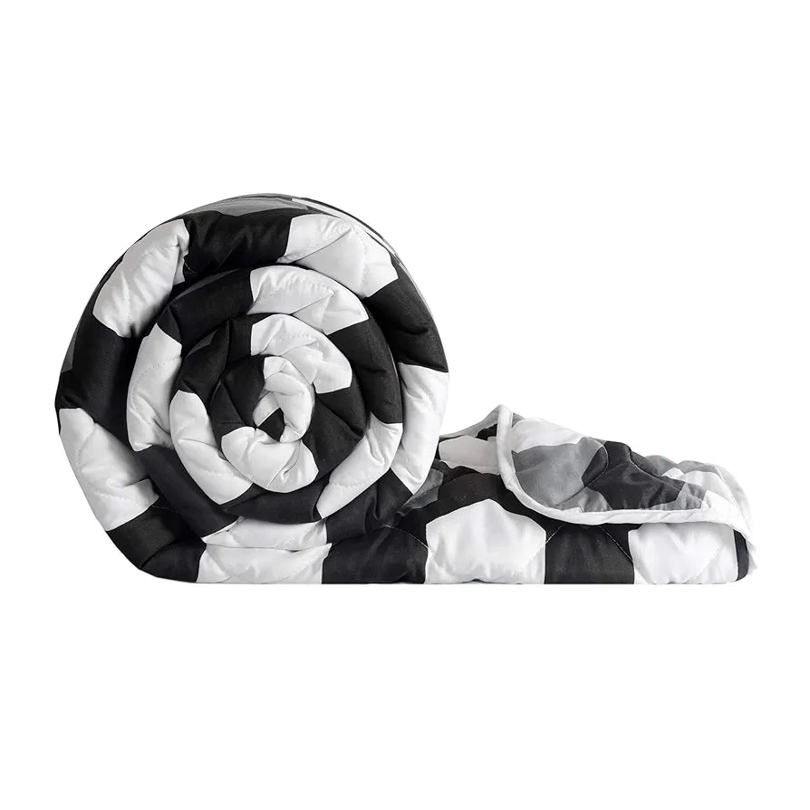 Divine Casa Microfiber 150 GSM Reversible Double Bed Comforter | Ultra Soft & Lightweight Blanket | Cozy & Breathable for All-Weather | 254 x 230 CM, Silver Grey