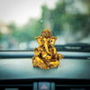 Tied Ribbons Decorative Resin Ganesh Idol for Home Decor Car Dashboard Pooja Room Living Room Office Table